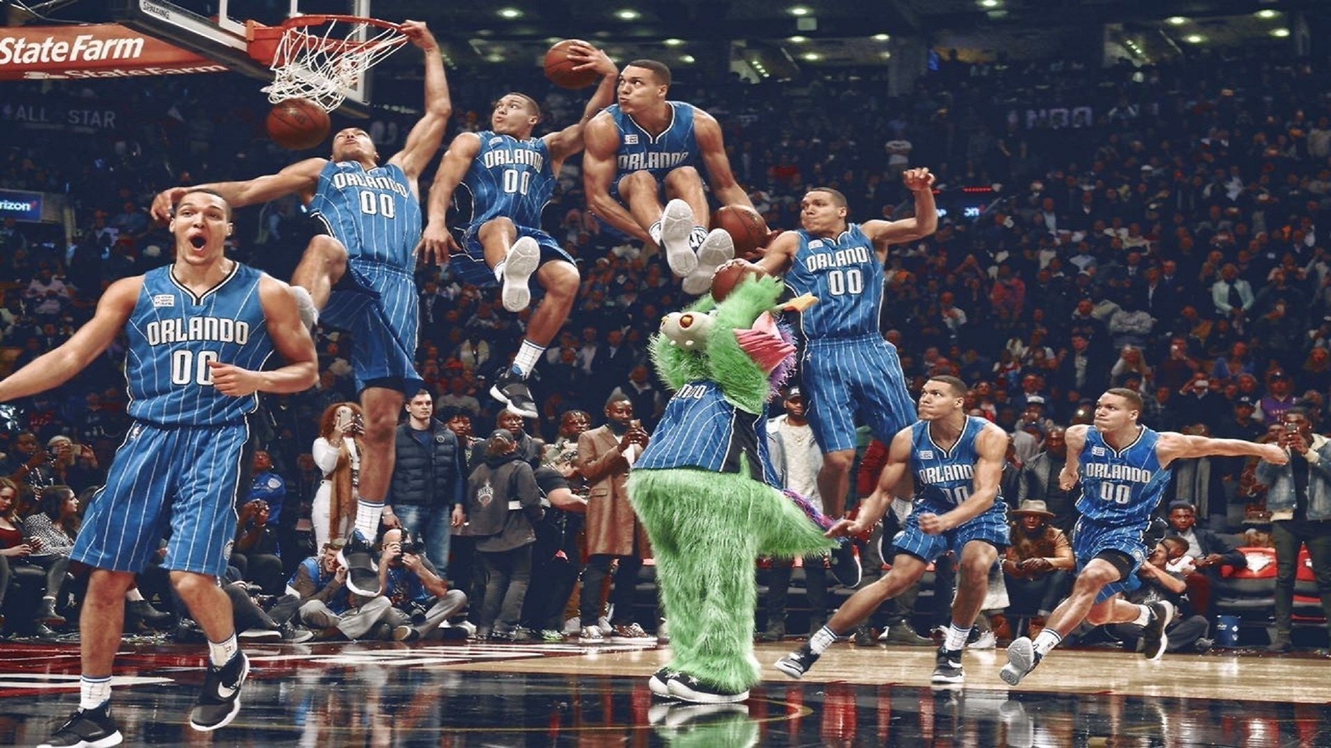 76人中锋在对抗训练中完成强硬封盖引爆全场，76人三大中锋